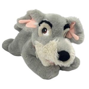 VTG Disney Parks 14” Plush Tramp From Lady & The Tramp Plush With Collar